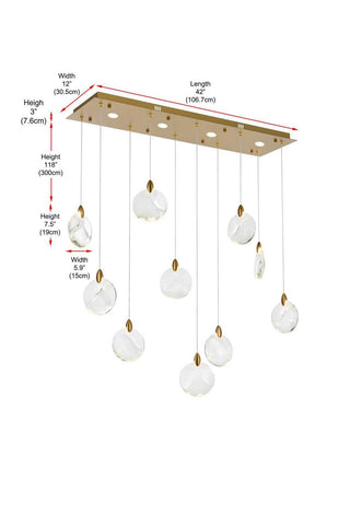 Avery LED Pendant in Satin Gold
