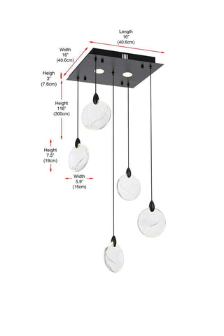 Avery LED Pendant in Black