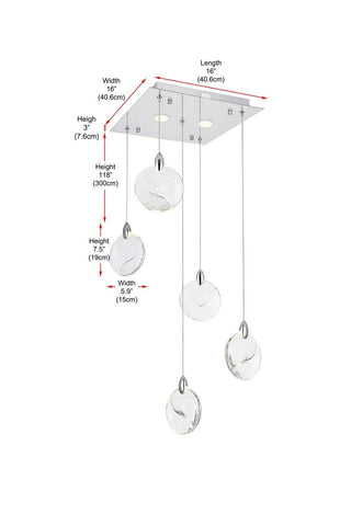 Avery LED Pendant in Chrome