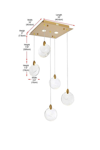 Avery LED Pendant in Satin Gold