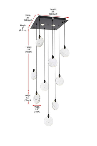 Avery LED Pendant in Black
