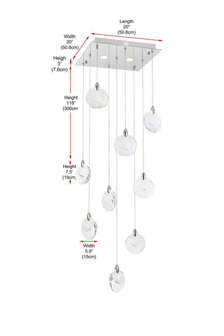 Avery LED Pendant in Chrome