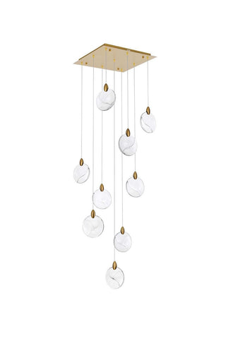 Avery LED Pendant in Satin Gold