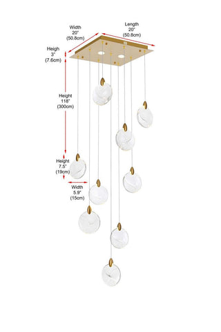 Avery LED Pendant in Satin Gold