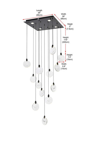 Avery LED Pendant in Black