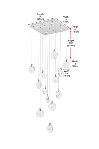 Avery LED Pendant in Chrome