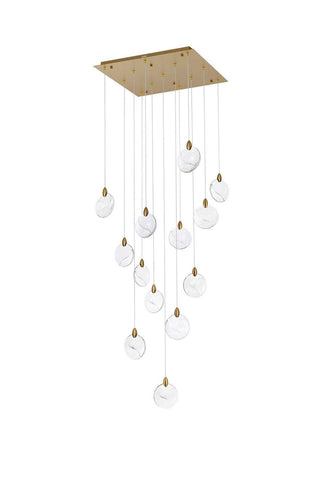 Avery LED Pendant in Satin Gold