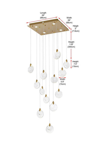 Avery LED Pendant in Satin Gold