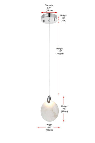 Avery LED Pendant in Chrome