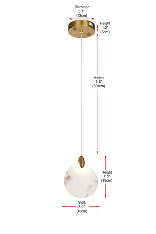 Avery LED Pendant in Satin Gold