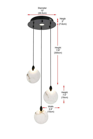 Avery LED Pendant in Black