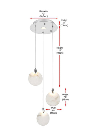 Avery LED Pendant in Chrome