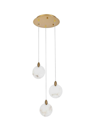 Avery LED Pendant in Satin Gold