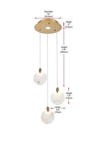 Avery LED Pendant in Satin Gold