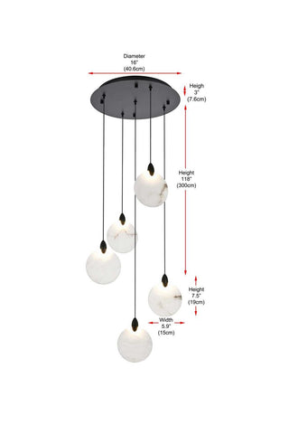 Avery LED Pendant in Black