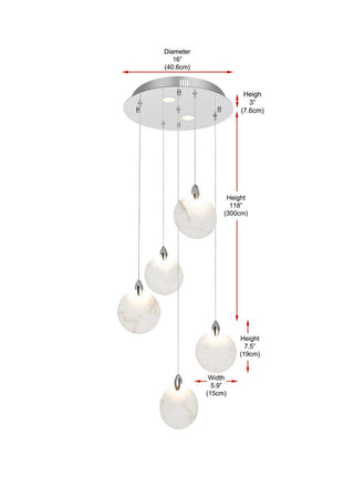 Avery LED Pendant in Chrome