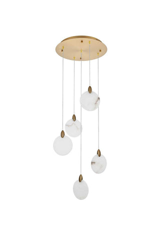 Avery LED Pendant in Satin Gold