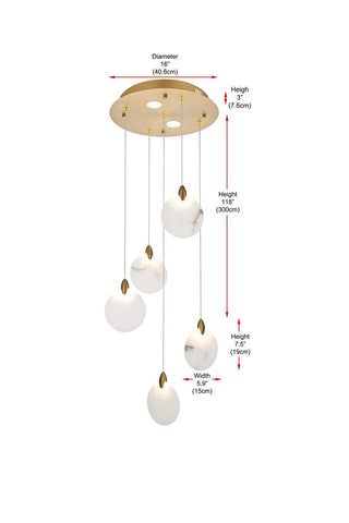 Avery LED Pendant in Satin Gold