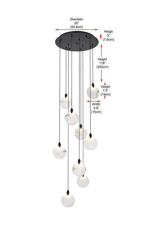 Avery LED Pendant in Black