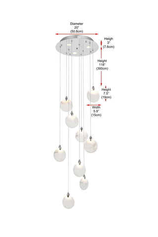 Avery LED Pendant in Chrome