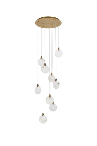 Avery LED Pendant in Satin Gold