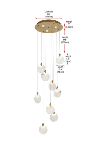 Avery LED Pendant in Satin Gold