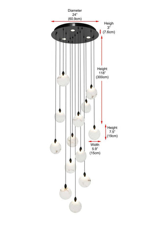 Avery LED Pendant in Black