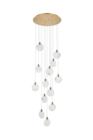 Avery LED Pendant in Satin Gold