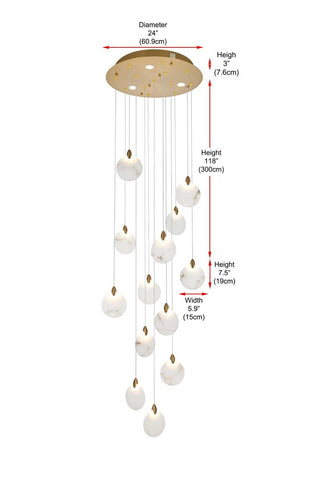 Avery LED Pendant in Satin Gold