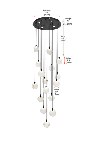 Avery LED Pendant in Black