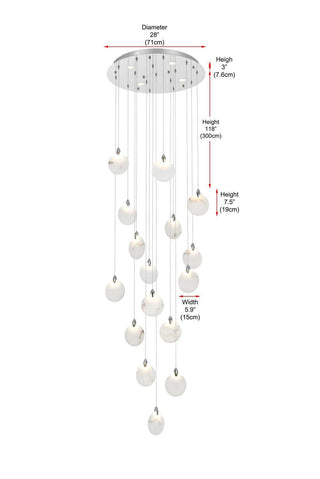Avery LED Pendant in Chrome