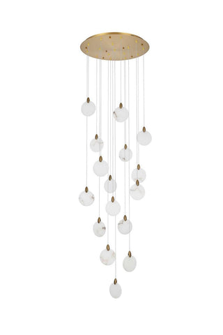 Avery LED Pendant in Satin Gold