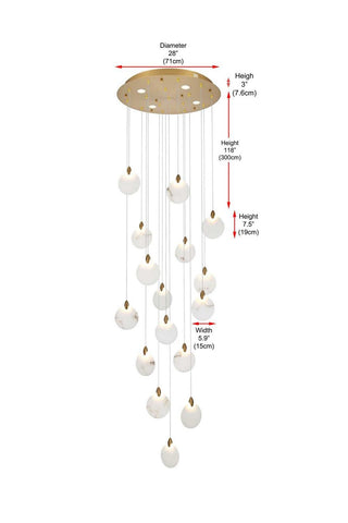 Avery LED Pendant in Satin Gold