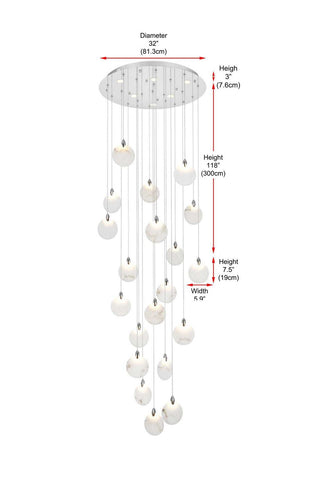 Avery LED Chandelier in Chrome
