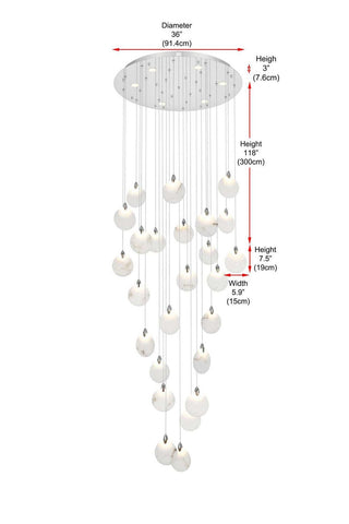 Avery LED Chandelier in Chrome