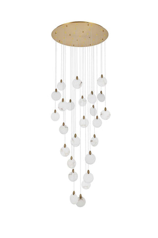 Avery LED Chandelier in Satin Gold