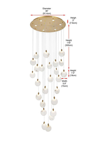 Avery LED Chandelier in Satin Gold