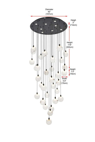 Avery LED Chandelier in Black