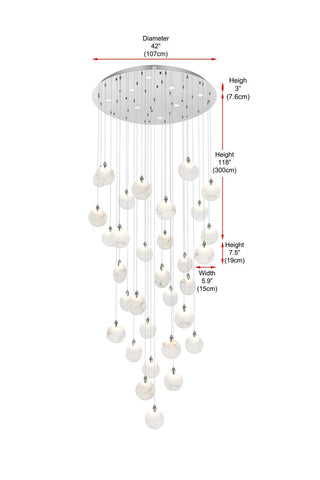 Avery LED Chandelier in Chrome