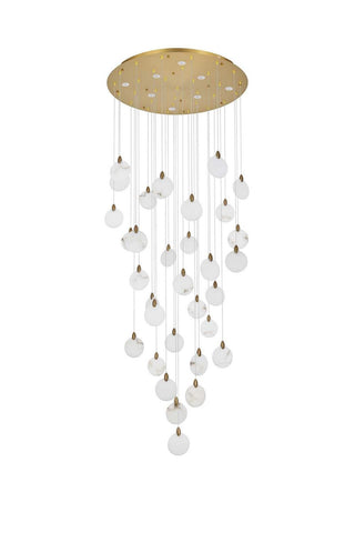Avery LED Chandelier in Satin Gold