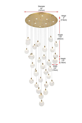 Avery LED Chandelier in Satin Gold