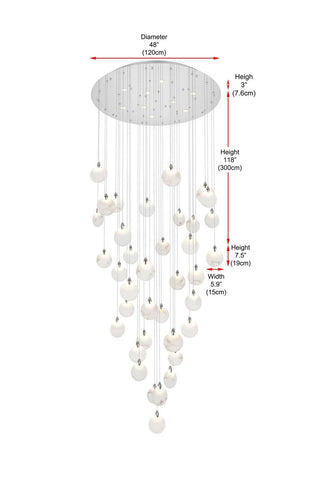 Avery LED Chandelier in Chrome