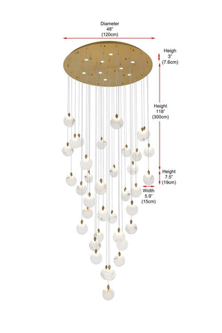 Avery LED Chandelier in Satin Gold