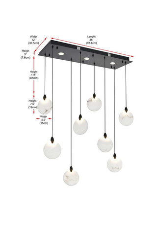 Avery LED Pendant in Black