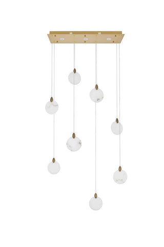 Avery LED Pendant in Satin Gold