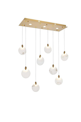 Avery LED Pendant in Satin Gold