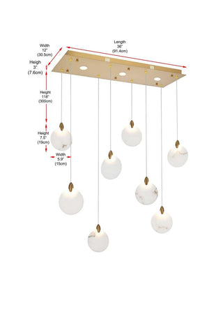 Avery LED Pendant in Satin Gold