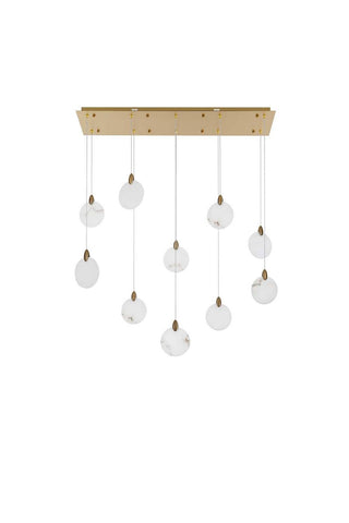 Avery LED Pendant in Satin Gold