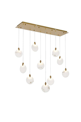 Avery LED Pendant in Satin Gold
