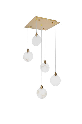 Avery LED Pendant in Satin Gold